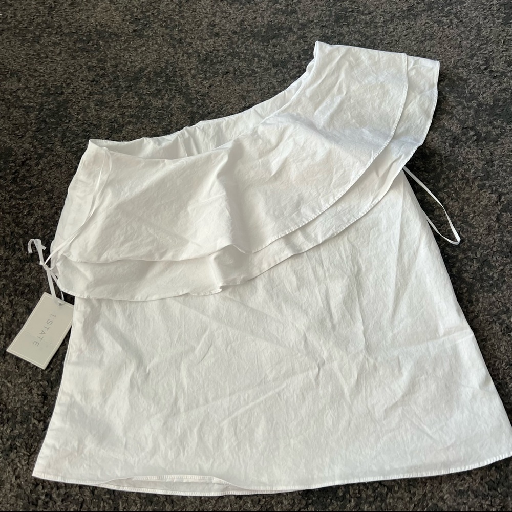 Revolve 1.state ruffle one shoulder blouse June sale - Picture 4 of 5